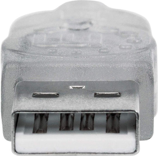 Manhattan USB 2.0 Kabel USB-A-Stecker - USB-A-Stecker Silber 4.5m 340502