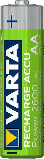 Varta Recharge Accu Power Baterii Reîncărcabile AA Ni-MH 2600mAh 1.2V 4buc