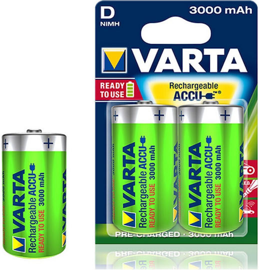 Varta Rechargeable Accu Rechargeable Battery D Ni-MH 3000mAh 1.2V 2pcs