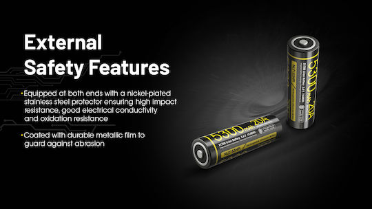 NiteCore Rechargable Battery 21700 Li-ion 5300mAh 1pcs