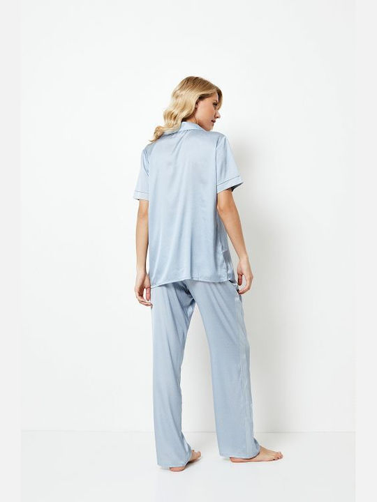 Aruelle Sommer Damen Pyjama-Set Sky Grey