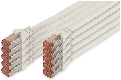 Digitus S/FTP Cat.6 Ethernet Network Cable 2m White 6pcs