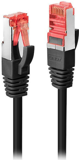 Lindy S/FTP Cat.6 Gigabit Ethernet Network Cable 0.3m Black
