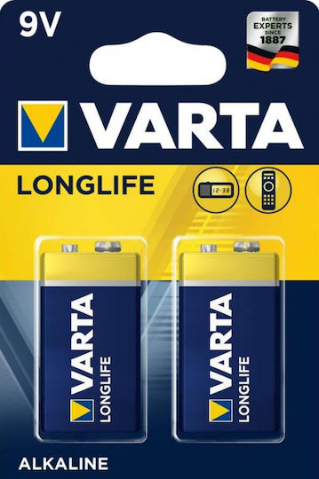 Varta LongLife Alkaline Batterien 9V 2Stück 45113