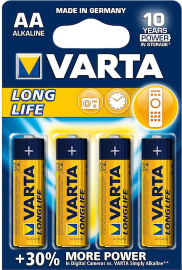 Varta LongLife Αλκαλικές Μπαταρίες AA 1.5V 4τμχ