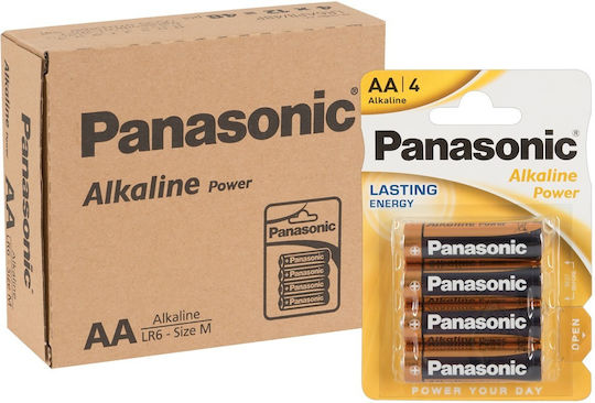 Panasonic Αλκαλικές Μπαταρίες AA 1.5V 4τμχ