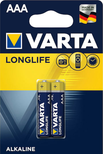 Varta LongLife Αλκαλικές Μπαταρίες AAA 1.5V 2τμχ