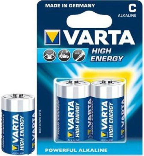 Varta Longlife Power Alkaline Batterien C 1.5V 2Stück
