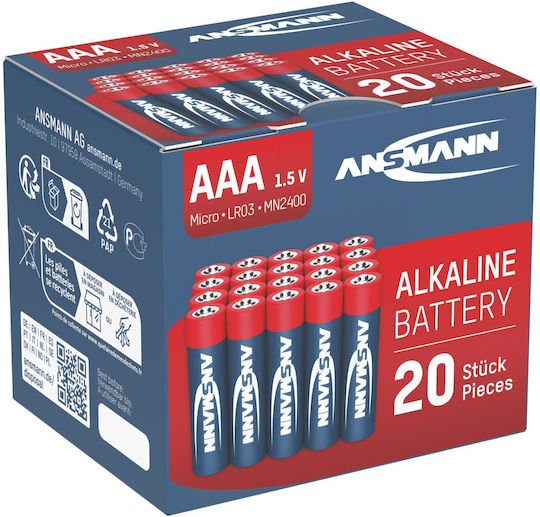 Ansmann Алкални Батерии AAA 1.5V 20бр
