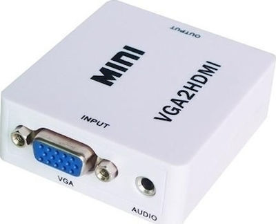 Μετατροπέας HDMI female σε VGA female Λευκό (942613)