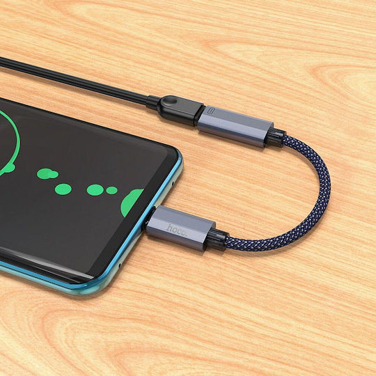 Hoco Konverter USB-C männlich zu Blitzschlag männlich Blau 1Stück