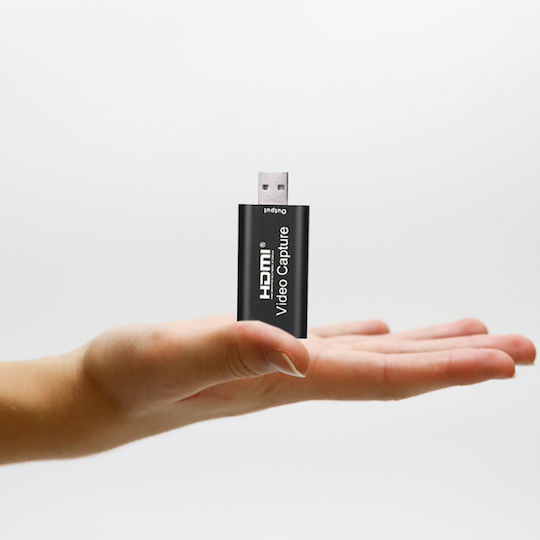 Конвертор USB-A мъжки към HDMI женски Черен 1бр