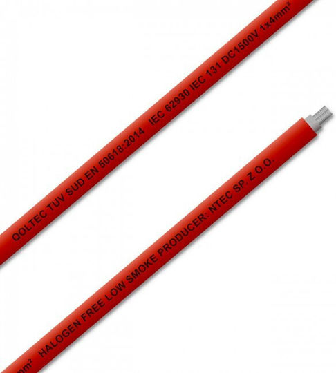 Qoltec Καλώδιο 4mm2 100m red 1τμχ