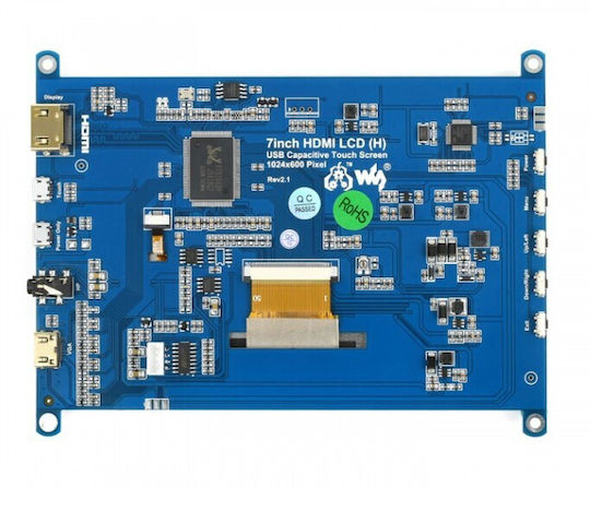 Waveshare Pi Display 7" HDMI 1024x600 IPS Capacitive Touchscreen USB (WHS14628)
