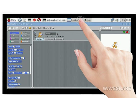 Waveshare Pi Display 10.1" HDMI 1024x600 IPS Capacitive Touchscreen USB