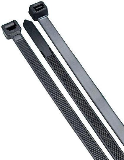 Arte Plast Δεματικά Καλωδίων Πλαστικά 450mmx7.6mm σε Μαύρο χρώμα (100τμχ) (03-234)