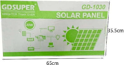 Rolinger GD-1030 Monocrystalline Solar Panel 30W 650x350mm