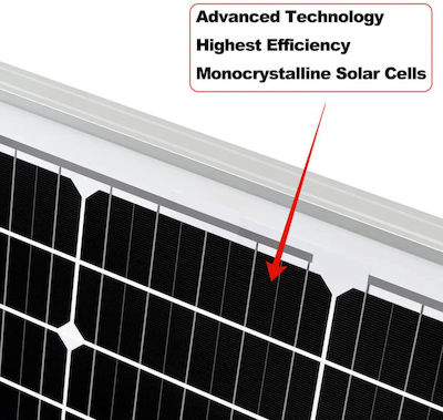 Epsolar M-40w Monocristalină Panou Fotovoltaic 40W 12V 490x450x25mm