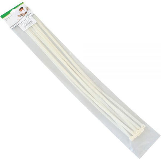 InLine Plastic Cable Ties in White Colour (10 pcs) (59964Z)