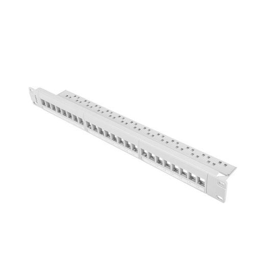 Lanberg Patch Panel Keystone for Rack 1U 19" with 24 Ports Gray