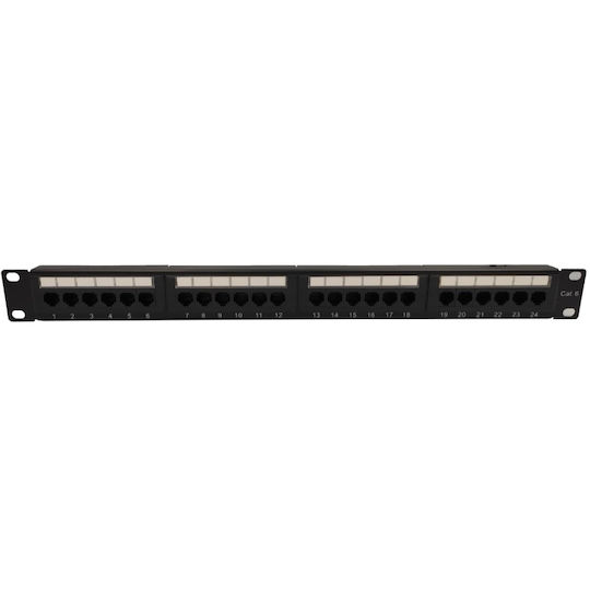 NG Patch Panel für Rack 1U 24 Ports cat6 Schwarz