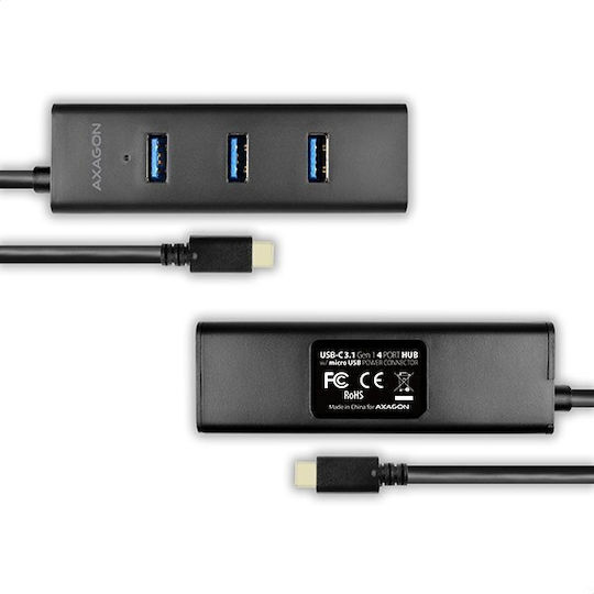 Axagon USB Hub 4 Ports USB 3.0 with USB-C Connection