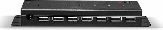 Lindy Hub USB Industrial 7 Porturi USB 2.0 Cu Conectare USB-A