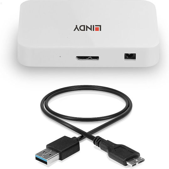 Lindy Hub 4 Θυρών USB 3.0 με σύνδεση USB-A Λευκό