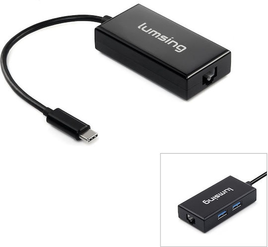 Lumsing USB 3.1 Type-C to RJ45 Hub 2 USB 3.0 Ports with USB-C Connection Ethernet