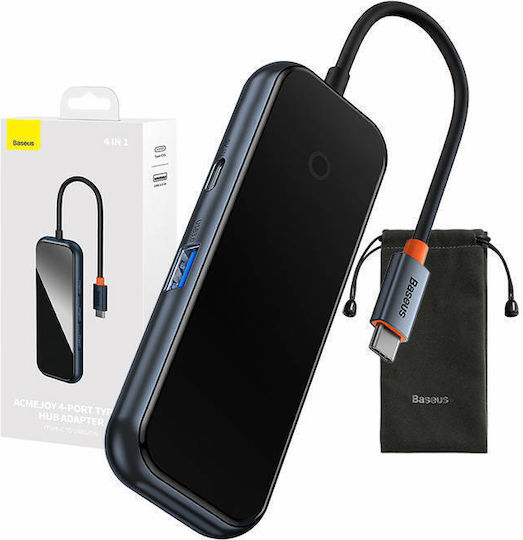 Baseus Acmejoy Hub 2 Θυρών USB 3.0 με σύνδεση USB-C Γκρι