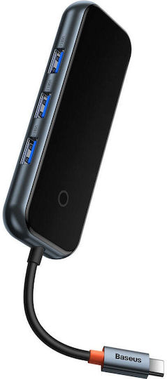 Baseus Acmejoy Hub 2 Θυρών USB 3.0 με σύνδεση USB-C Γκρι
