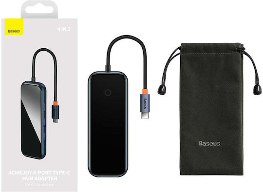 Baseus Acmejoy Hub 2 Θυρών USB 3.0 με σύνδεση USB-C Γκρι