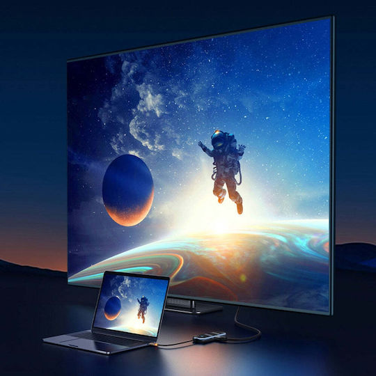 Baseus Acmejoy Hub 2 Θυρών USB 3.0 με σύνδεση USB-C Γκρι