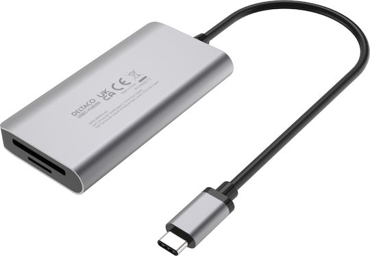 Deltaco USB 3 Port USB 3.0 Hub with USB-A Connection Silver