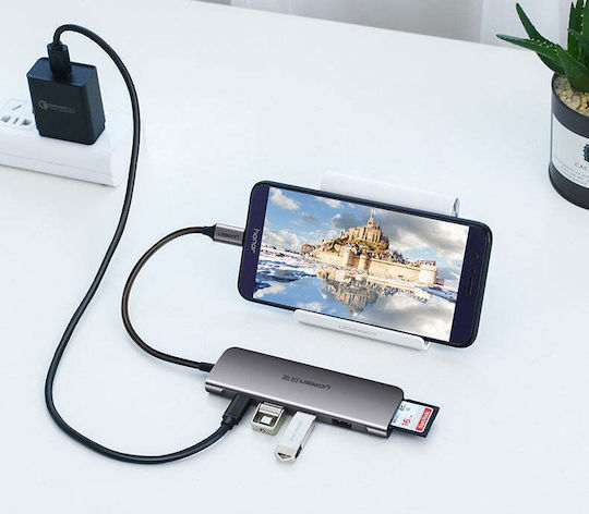 Ugreen Hub 4 Θυρών USB 3.0 με σύνδεση USB-C Γκρι