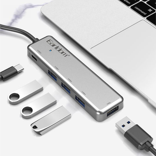 Earldom USB Hub 11 Ports USB 2.0 with USB-A Connection Gray