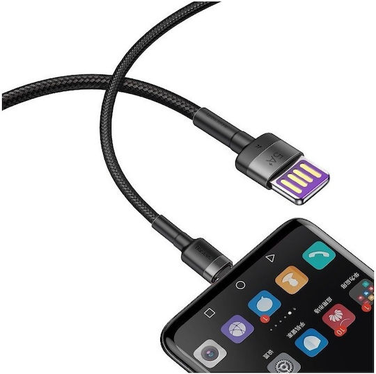 Baseus Cafule USB 2.0 Cable USB-C male - USB-A 40W Μαύρο 1m CATKLF-PG1