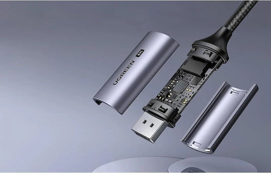 Ugreen Cm556 USB 2.0 Cable USB-C male - DisplayPort Γκρι 1m 25157