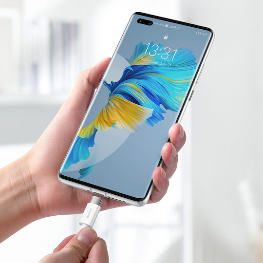 Baseus Superior Series Regular USB 2.0 Cablu USB-C bărbătesc - USB-A 66W Alb 2m (CATYS-A02)
