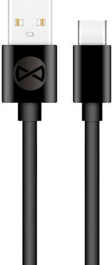 Forever USB 2.0 Kabel USB-C männlich - USB-A Schwarz 1m