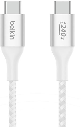 Belkin Boost Charge USB 2.0 Cable USB-C male - USB-C 240W PD Λευκό 2m CAB015BT2MWH