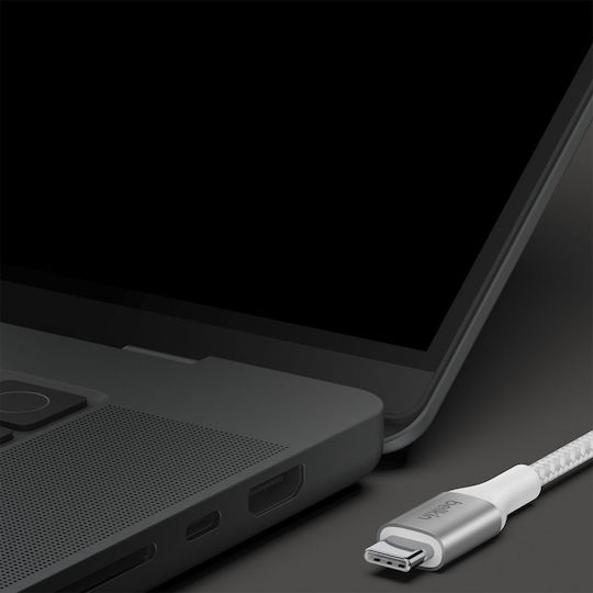 Belkin Boost Charge USB 2.0 Cable USB-C male - USB-C 240W PD Λευκό 2m CAB015BT2MWH