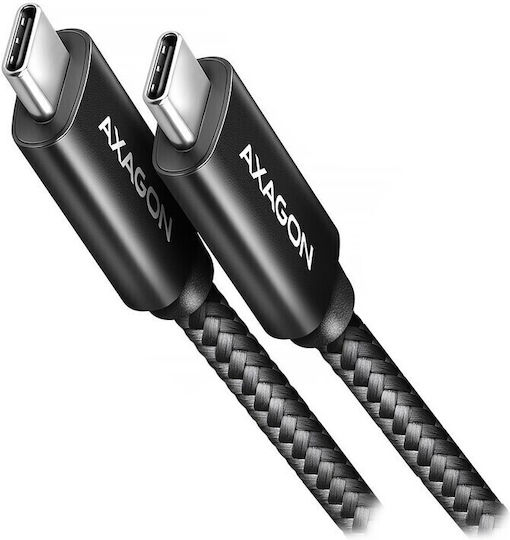 Axagon USB 3.2 Видео Кабел USB-C Мъжки - USB-C 240W Захранване PD Черен 1м BUCM4X-CM10AB