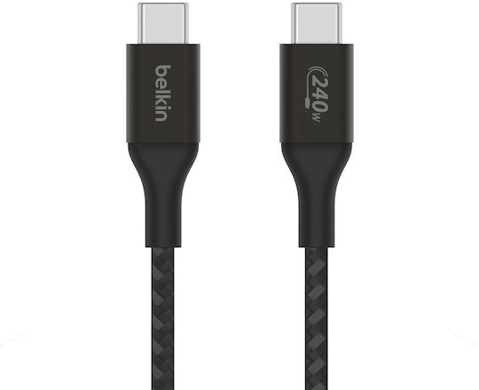 Belkin Boost Charge USB 2.0 Cable USB-C male - USB-C 240W PD Μαύρο 1m CAB015BT1MBK