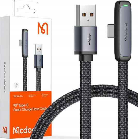 Mcdodo USB 2.0 Cable USB-C male - USB-A 100W PD Μαύρο 1.8m CA-3341