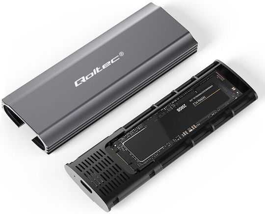 Qoltec Case for Hard Drive M.2 SATA III with Connection Type-C