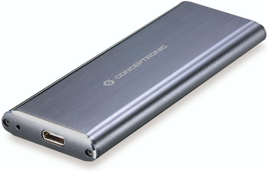 Conceptronic Hard Drive Case M.2 SATA III with connection USB 3.1 Type-C in Silber color