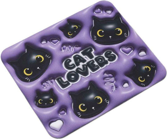 Mouse Pad I-total Xl2552b Pisică Neagră 3D 24x20
