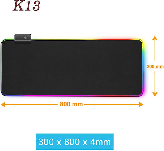 Factory XL Gaming Mouse Pad με RGB Φωτισμό μέσω USB Μαύρο 33887723