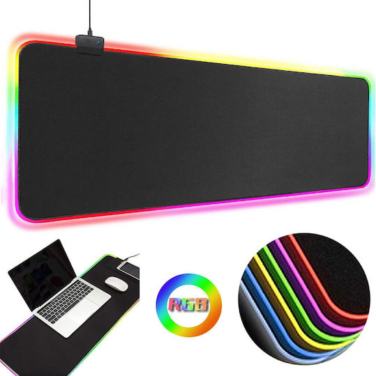 Factory XL Gaming Mouse Pad με RGB Φωτισμό μέσω USB Μαύρο 33887723
